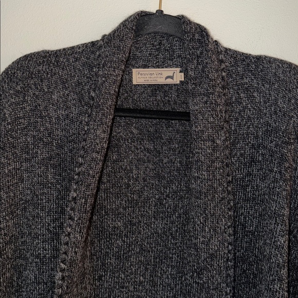 Peruvian Link Alpaca Open Front Cardigan Sweater - Picture 2 of 4